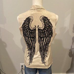 Vocal Vest W/Studded Angel Wings